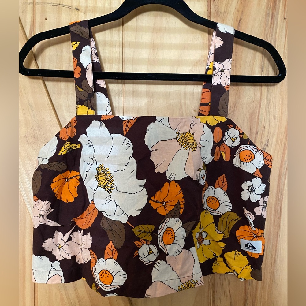 Quicksilver Floral Crop tank top NEW WITH TAG size XS